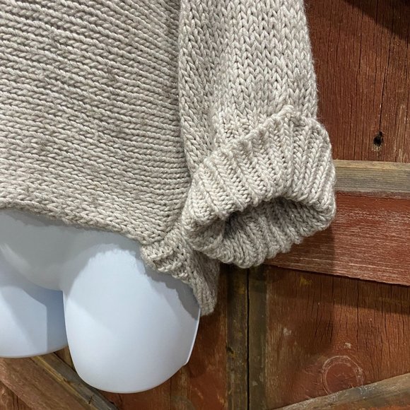 Berretti Woman's Oversize Drape Sweater Grey Shimmer One Size Italy 10% Wool - Picture 4 of 10